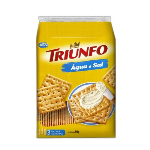 Detalhes do produto Bisc Agua E Sal Triunfo 345Gr Arcor .