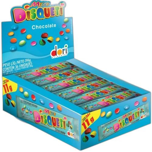Detalhes do produto Confeito Mini Disqueti 36X11Gr Dori Chocolate