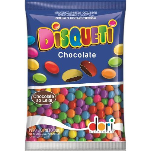 Detalhes do produto Confeito Disqueti 500Gr Dori Chocolate