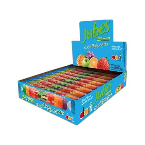 Detalhes do produto Goma Tubo Jubes Gelatina 20X48Gr Dori Sortidos