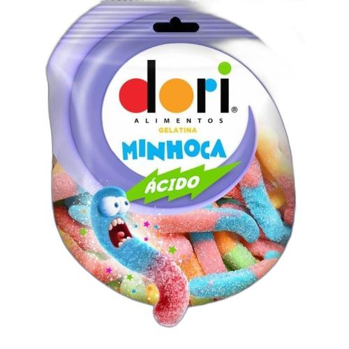 Detalhes do produto Bala Gel Minhocas Acido 60Gr Dori Frutas