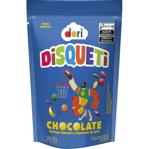 Detalhes do produto Confeito Disqueti Pc 120Gr Dori Chocolate