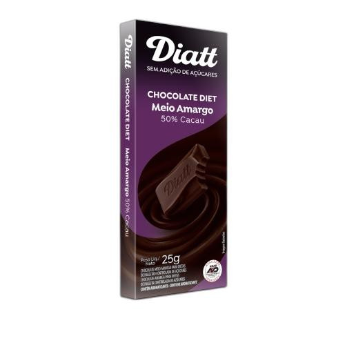 Detalhes do produto Choc Diet 25Gr Diatt Meio Amargo