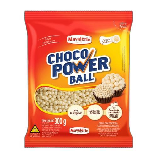 Detalhes do produto Choco Power Ball Mini 300Gr Mavalerio Choc Bco