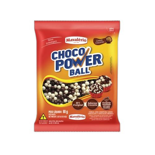 Detalhes do produto Choco Power Ball Mini 80Gr Mavalerio Leite.bco