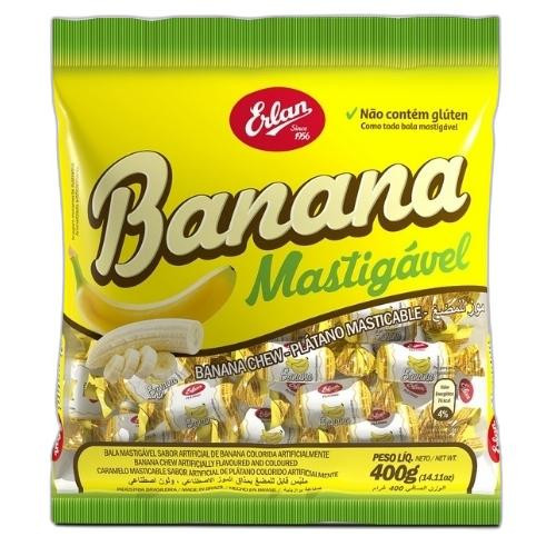 Detalhes do produto Bala Mast 400Gr Erlan Banana