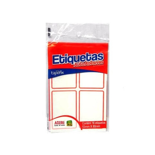 Detalhes do produto X Etiquetas Autoadesivas 16Un Adere Branco.vermelha