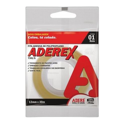 Detalhes do produto X Fita Adesiva Aderex 12Mmx30M 1Un Adere Mel