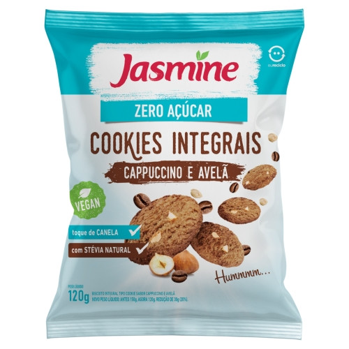 Detalhes do produto Bisc Cookies Zero Acucar 120Gr Jasmine Cappuc.avela