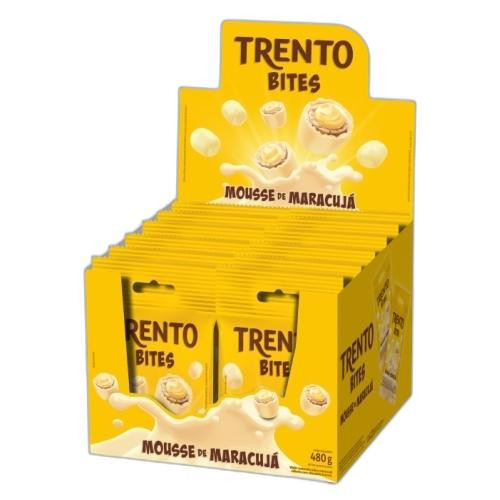 Detalhes do produto Bisc Wafer Trento Bites 12X40Gr Peccin Mousse Maracuja