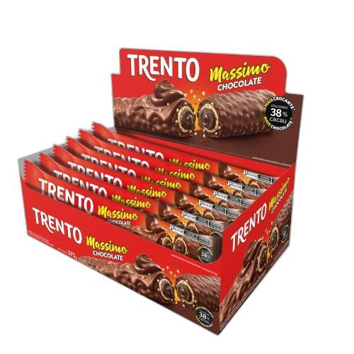 Detalhes do produto Bisc Wafer Trento Massimo 15X25Gr Peccin Chocolate