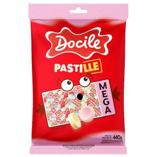 Detalhes do produto Past Pastille Mega 50Un 440Grs Docile Sortido