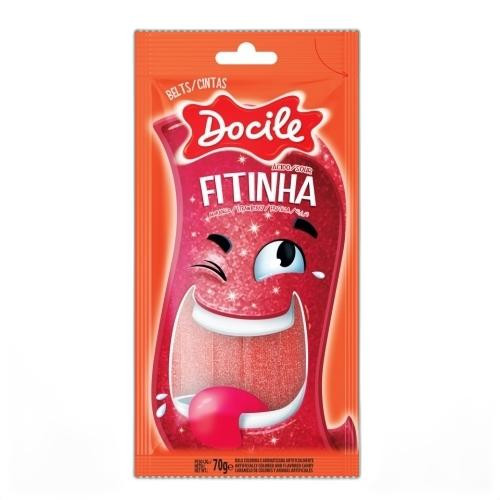 Detalhes do produto Bala Gel Fitinha 70Gr Docile Morango Citrico