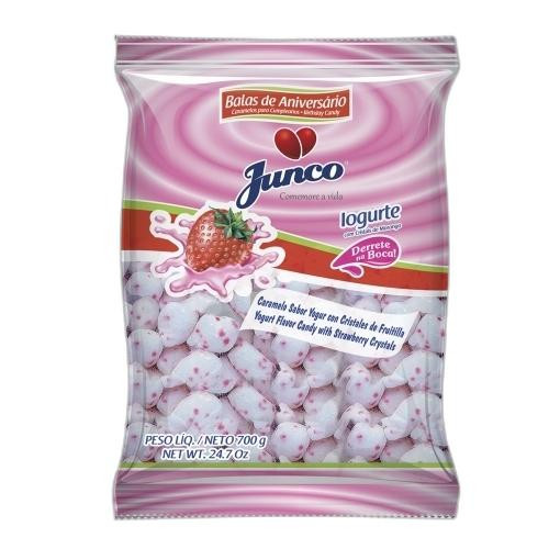 Detalhes do produto X Bala Aniversario 700Gr Junco Iogurte Morango