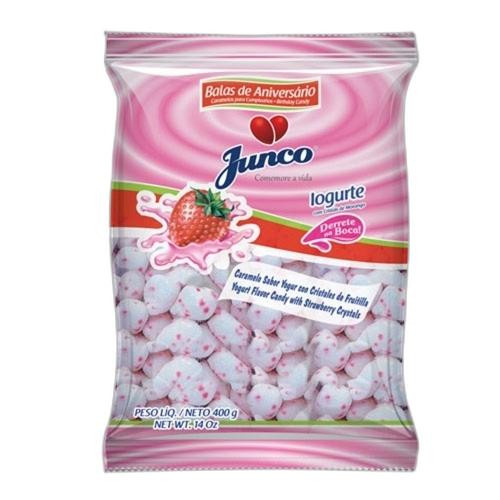 Detalhes do produto X Bala Aniversario 400Gr Junco Iogurte Morango