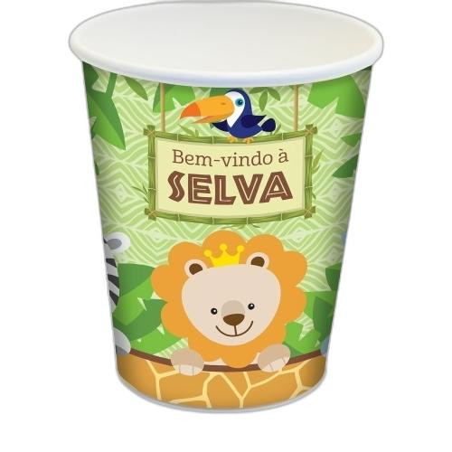 Detalhes do produto X Copo Papel Bem Vindo A Selva 8Un Junc .