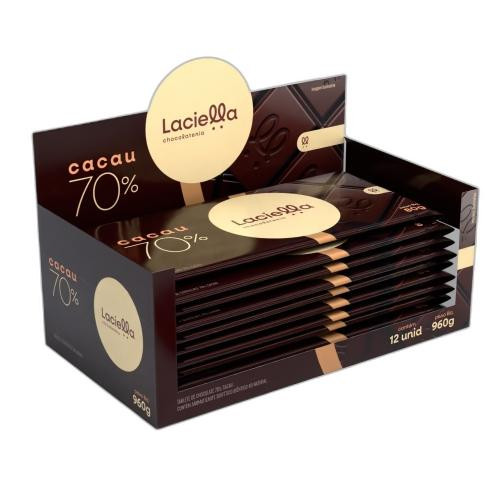 Detalhes do produto Choc Laciella 70% 80Gr Dum Dum .