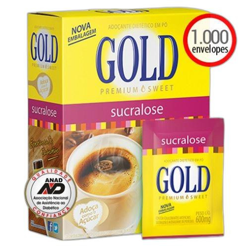 Detalhes do produto Adocante Po Gold 1000X0,6Gr Agtal Sucralose