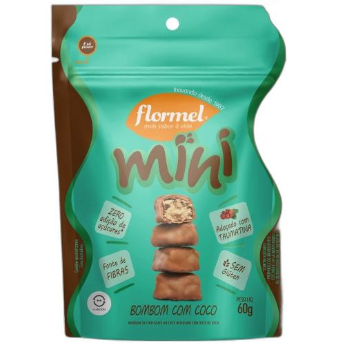 Detalhes do produto Bombom Mini Zero 60Gr Flormel Coco