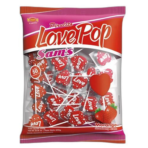 Detalhes do produto Pirl Coracao Love Pop 50Un Sams Morango