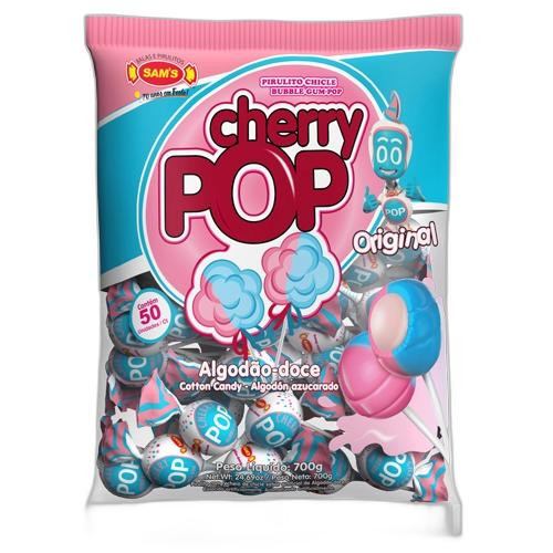 Detalhes do produto Pirl Chicle Cherry Pop 50Un Sams Algodao Doce