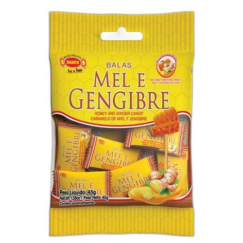 Detalhes do produto Bala Dura 45Gr Sams Gengibre.mel