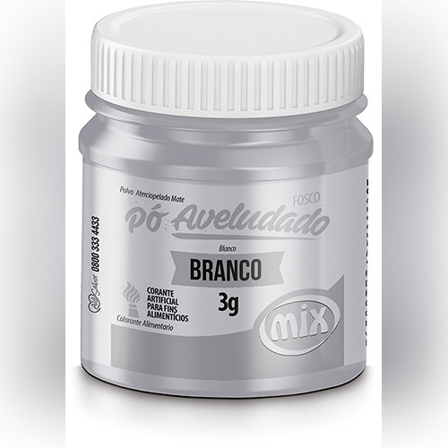 Detalhes do produto X Corante Po Aveludado 3Gr Mix Branco