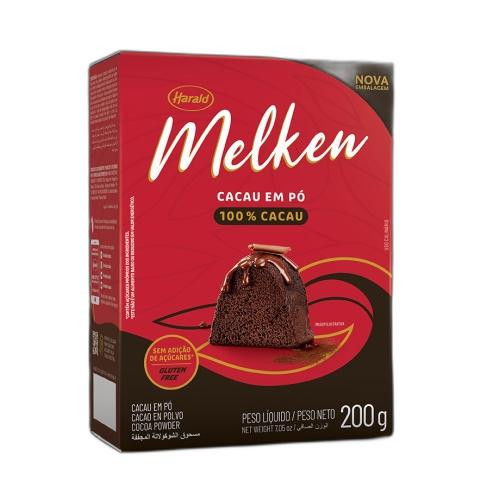 Detalhes do produto Cacau Po 100% Melken 200Gr Harald Chocolate