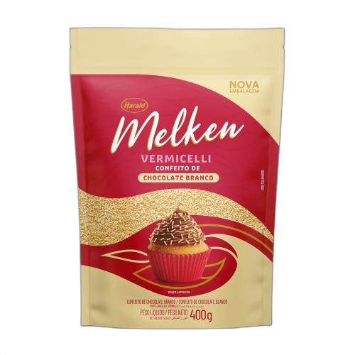 Detalhes do produto Confeito Melken Vermicelli 400Gr Harald Choc Bco