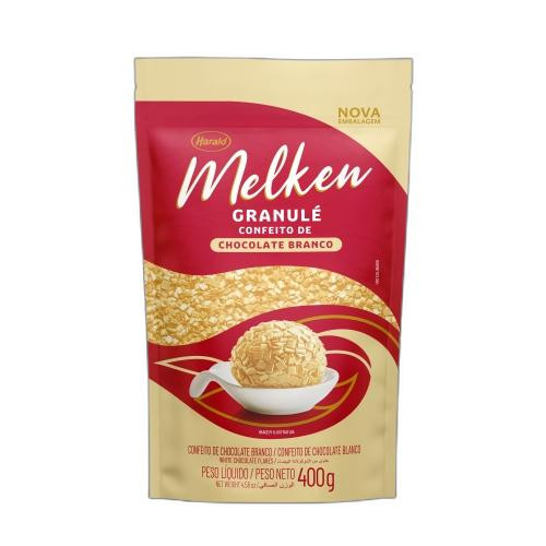 Detalhes do produto Confeito Melken Granule 400Gr Harald Choc Bco