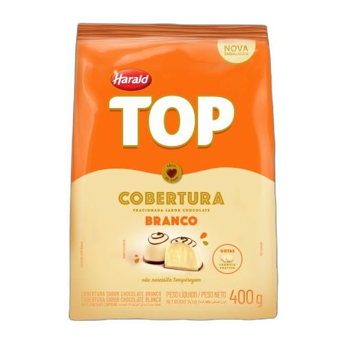 Detalhes do produto Choc Gotas Top 400Gr Harald Branco