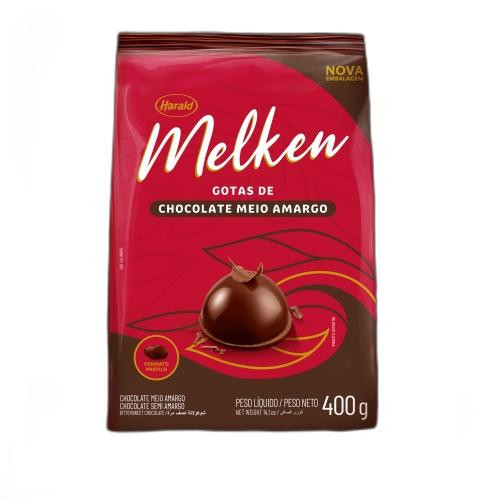 Detalhes do produto Choc Gotas Melken 400Gr Harald Meio Amargo