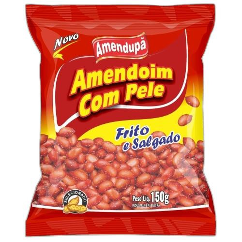 Detalhes do produto Amendoim Pc 150Gr Frito Amendupa Com Pele