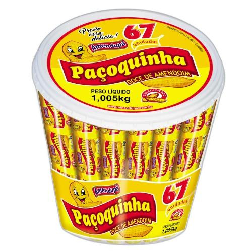 Detalhes do produto Pacoca Rolha Embr Pt 67X15Gr Amendupa Amendoim
