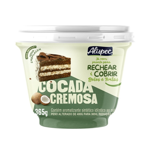 Detalhes do produto Cocada Cremosa 365Gr Alispec Cocada