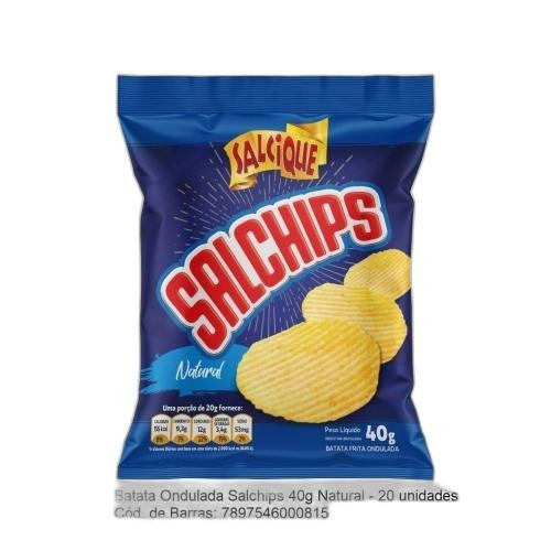 Detalhes do produto Batata Chips Ondulada 40Gr Salchips Natural