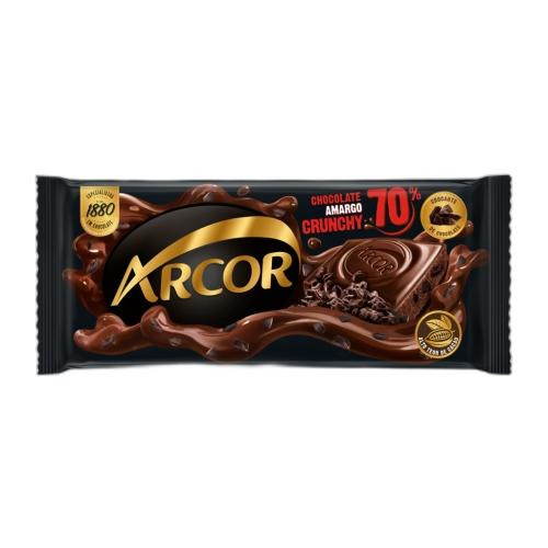 Detalhes do produto Choc 70% Crunchy 80Gr Arcor Amargo