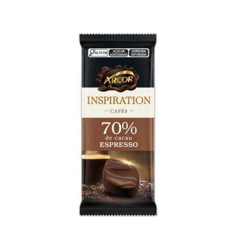 Detalhes do produto Choc 70% 80Gr Arcor Espresso