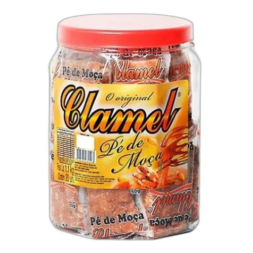 Detalhes do produto Pe Moca Embr Pt 20X55Gr Clamel  Amendoim