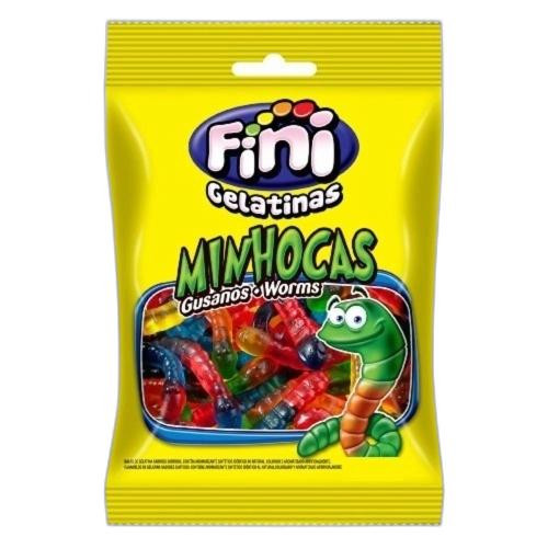 Detalhes do produto Bala Gel Minhocas Brilho 250Gr Fini Frutas