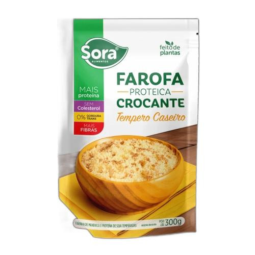 Detalhes do produto Farofa Proteica 300Gr Sora Alimentos  Tempeiro.caseir