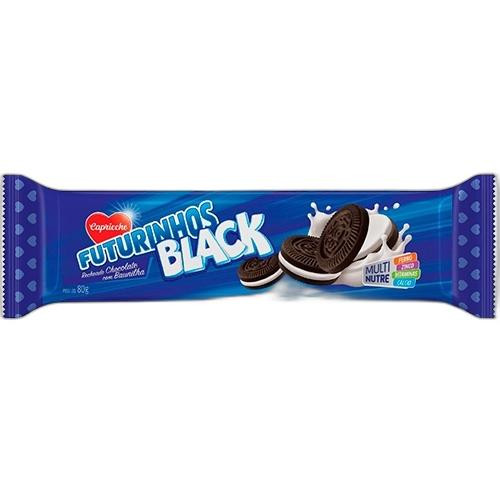 Detalhes do produto Bisc Wafer Futurinhos Black 80Gr Capricc Choco.baunilha