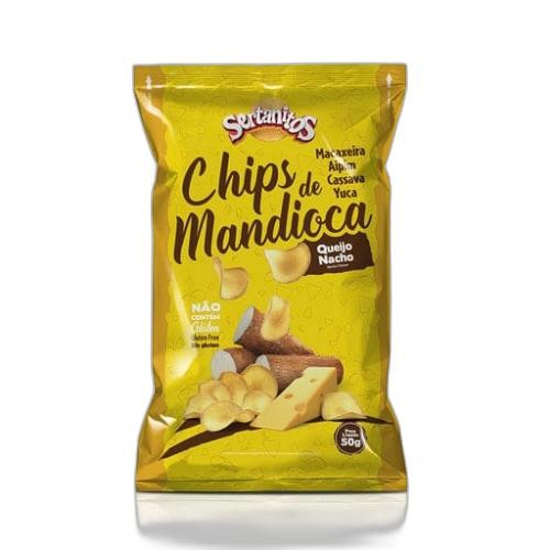 Detalhes do produto Mandioca Chips 50Gr Sertanitos Queijo Nacho