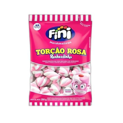 Detalhes do produto Marshmallow Rech Torcao Rosa 250Gr Fini Morango