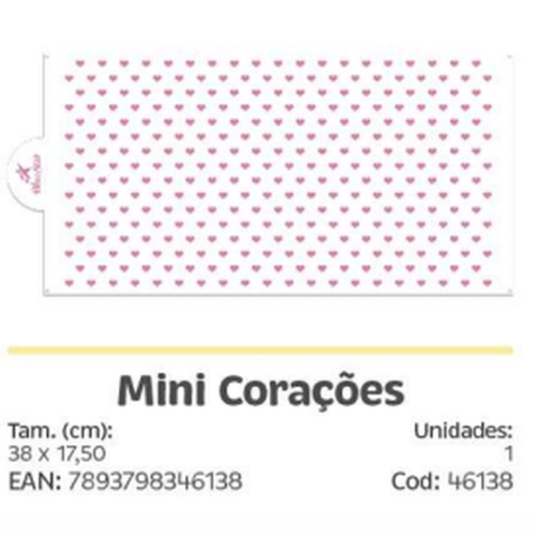 Detalhes do produto X Stencil Mini Coracoes 10Un Bluestar .
