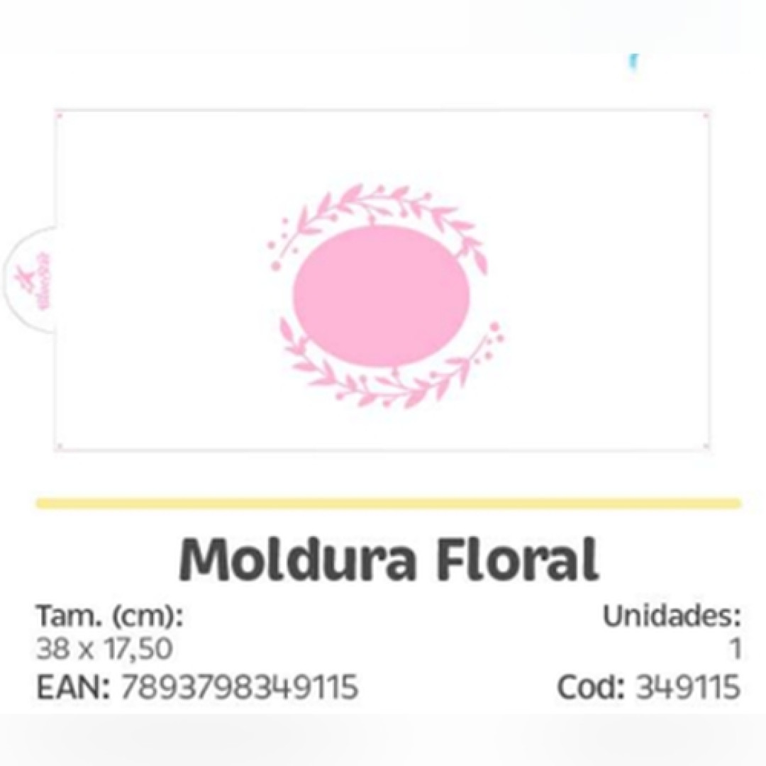 Detalhes do produto X Stencil Moldura Floral 1Un Bluestar .