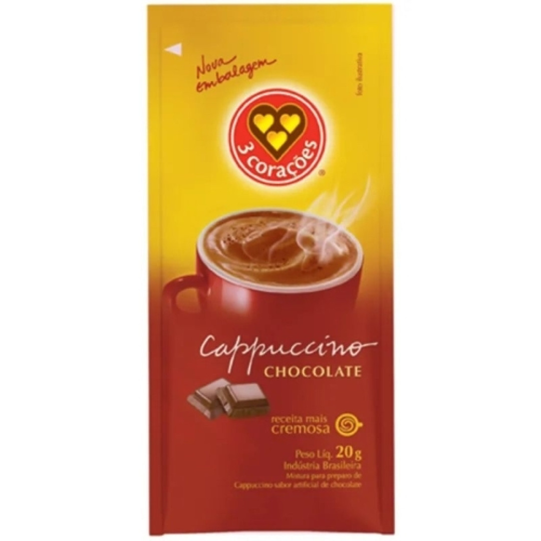 Detalhes do produto Cappuccino 50X20Gr Tres Coracoes Chocolate