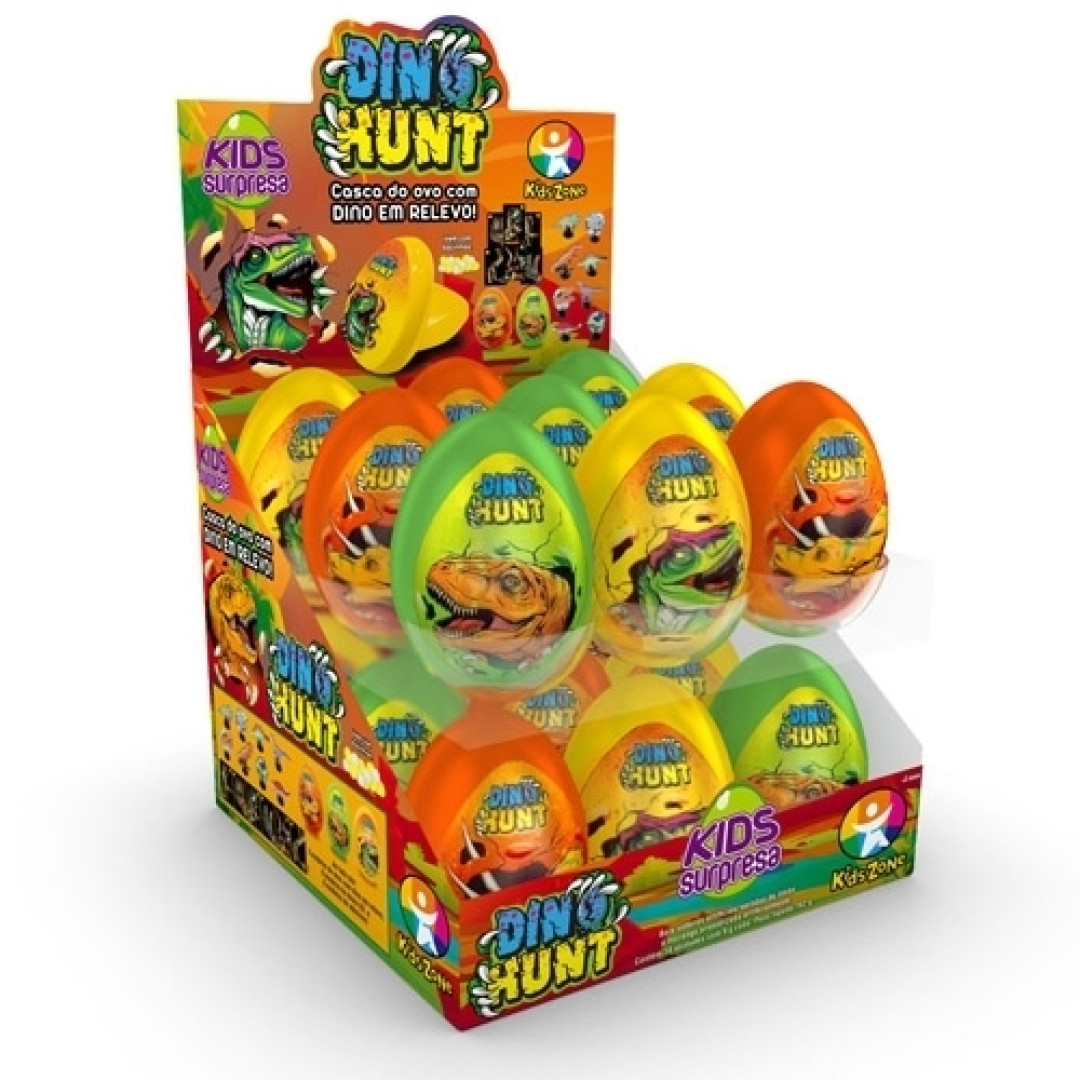 Detalhes do produto Ovo Surpresa Dino Hunt Dp 18Un Kids Zone Sortidos