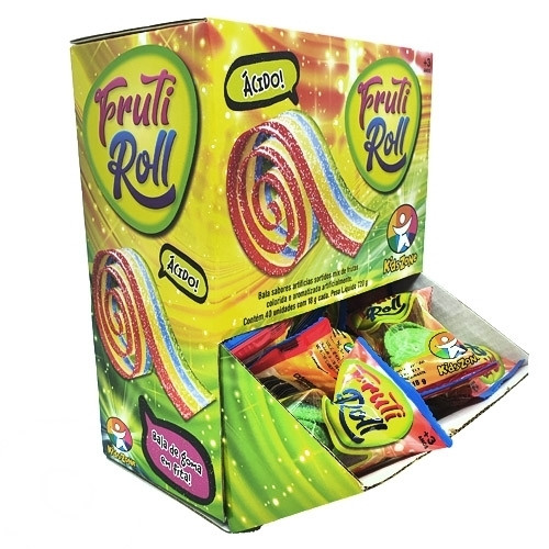 Detalhes do produto Bala Goma Fruit Roll Dp 40Un  Kids Zone Sortidos