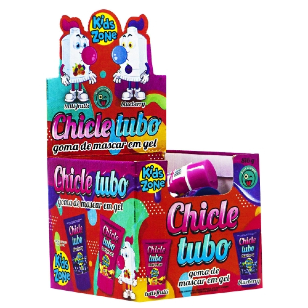 Detalhes do produto Chicle Tubo Dp 24Un Kids Zone Sortido